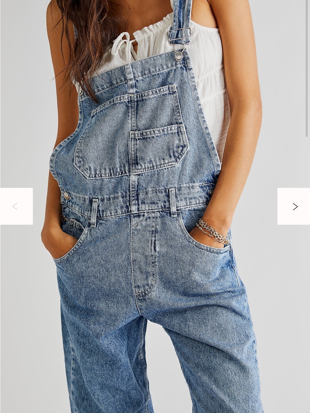 Free People Ziggy Overalls - Powder Blue